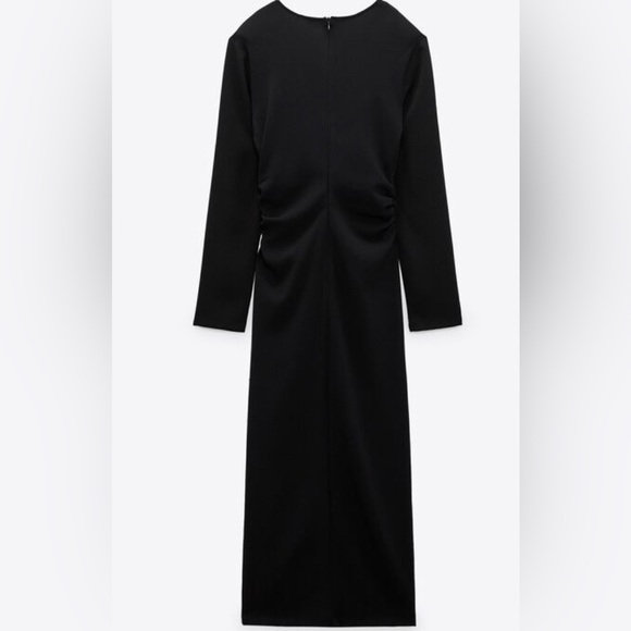 NWT MIDI dress with gathered waist. Brand new. Never worn. - Picture 3 of 8